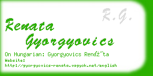 renata gyorgyovics business card